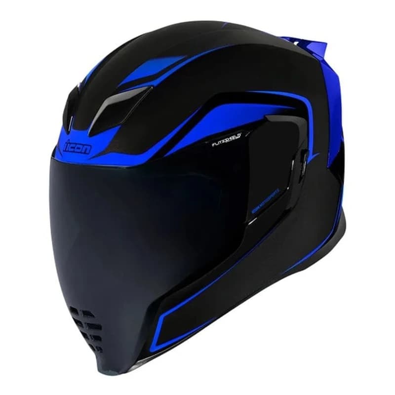 Casque Intégral Icon Airflite Noir Mat & Bleu