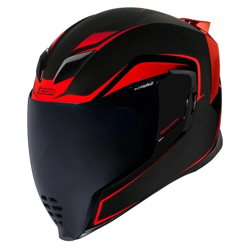 Casque Intégral Icon Airflite Noir Mat & Rouge
