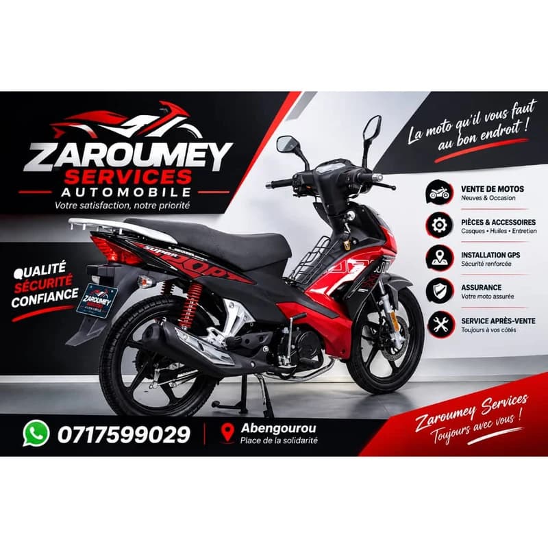 Affiche Zaroumey Service Vente Motos & Services