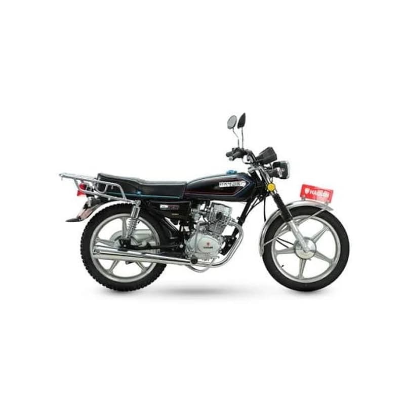 Moto Classique Haojin HJ 125 Noire Jantes Bâtons