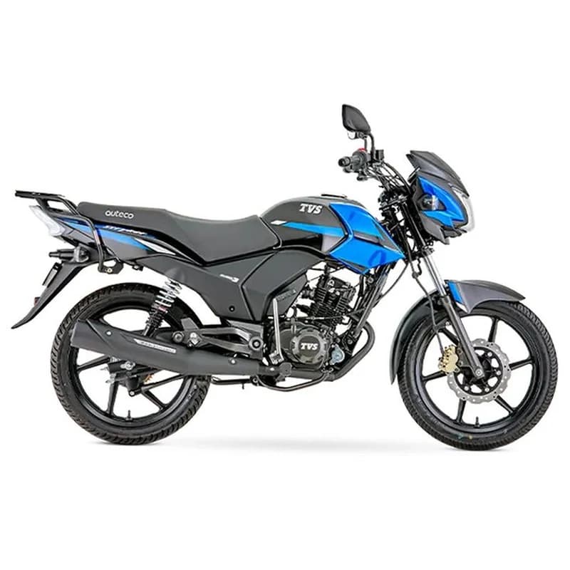 Moto Citadine Sport TVS Stryker 125 Bleu & Noir