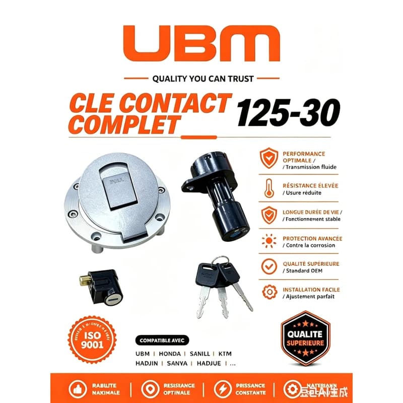 Kit Contacteur Neiman Clés et Bouchon 125 UBM
