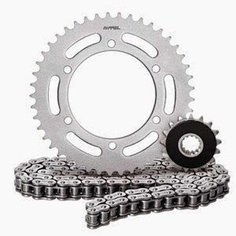 Kit Transmission Complète Chaîne Pignon Couronne Acier