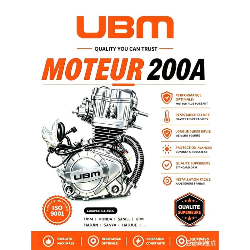 Moteur Complet 200A 4-Temps UBM Multi-Marques