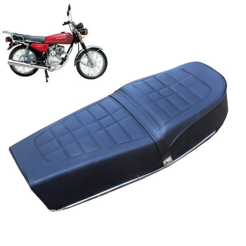 Selle Moto Rembourrée Grand Confort Bleue & Noire
