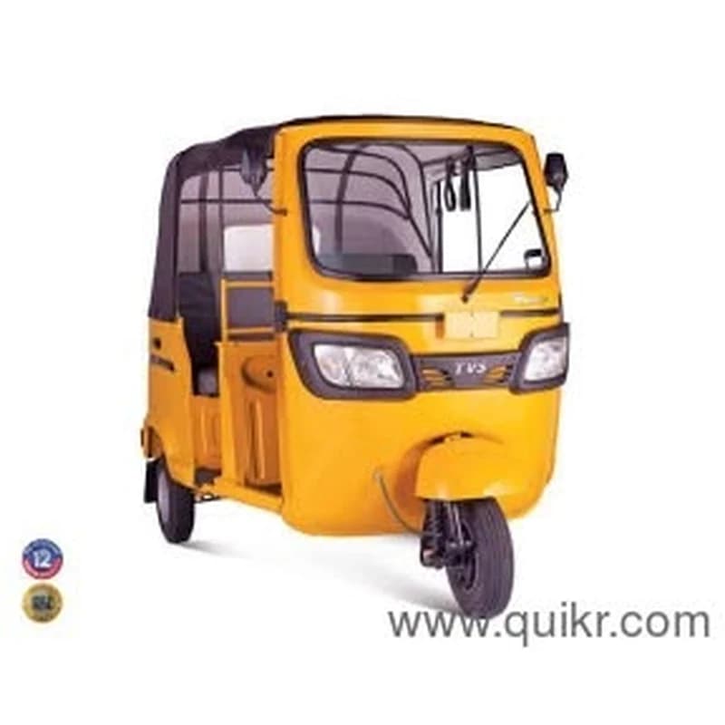 Tricycle Passagers TVS King Jaune avec Portes